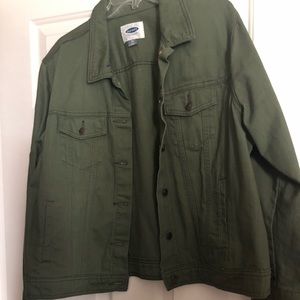 Olive Green Denim Jacket